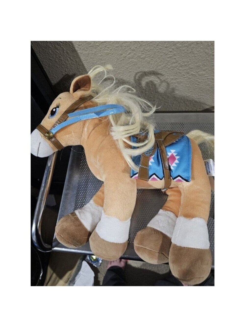 Build A Bear 16” Horses & Hearts Riding Club Palomino Pony Plush Bridle Saddle